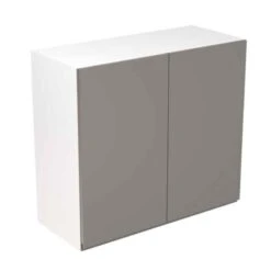 Kitchen Kit Rigid J-Pull 800mm Wall Cabinet - Ultra Matt - Dust Grey - Pre-Assembled - RKKJ0838