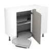 Kitchen Kit Rigid J-Pull 1000mm Blind Corner Base Cabinet With Pull Out Left Cabinet - Ultra Matt - Dust Grey - Pre-Assembled - RKKJ0856 -Home Kitchen k i kitchen kit rkkj0856