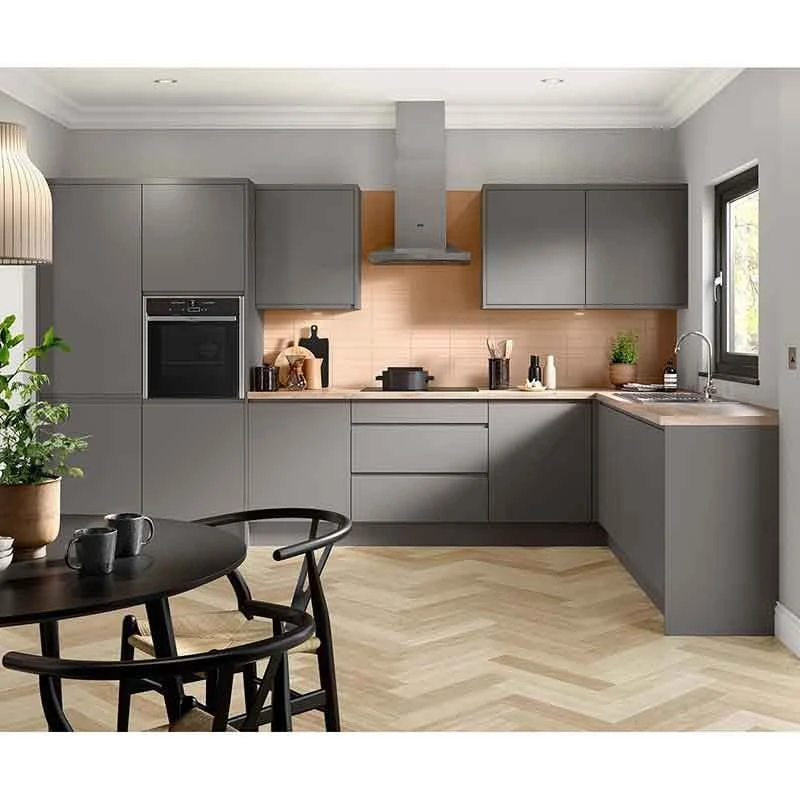 Kitchen Kit Rigid J-Pull 1000mm Blind Corner Base Cabinet With Pull Out Left Cabinet - Ultra Matt - Dust Grey - Pre-Assembled - RKKJ0856 4 Kitchen Kit Rigid J-Pull 1000mm Blind Corner Base Cabinet With Pull Out Left Cabinet - Ultra Matt - Dust Grey - Pre-Assembled - RKKJ0856 - Image 2