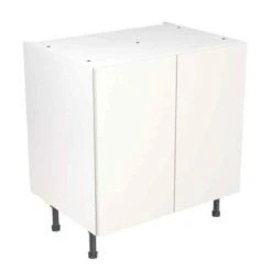 Kitchen Kit Rigid Value Slab 800mm Base Cabinet - Standard Matt - White - Pre-Assembled - RKKM1036
