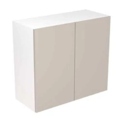 Kitchen Kit Rigid Value 800mm Wall Cabinet - Standard Matt - Light Grey - Pre-Assembled - RKKM1238
