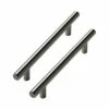 Kitchen Kit 186 T Bar Kitchen Cabinet Handles - Pack Of 2 - Stainless Steel - KKHTBH1