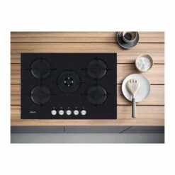Hotpoint HGS 72S BK 75cm Gas On Glass Hob - Black -Home Kitchen l h lho3718 1