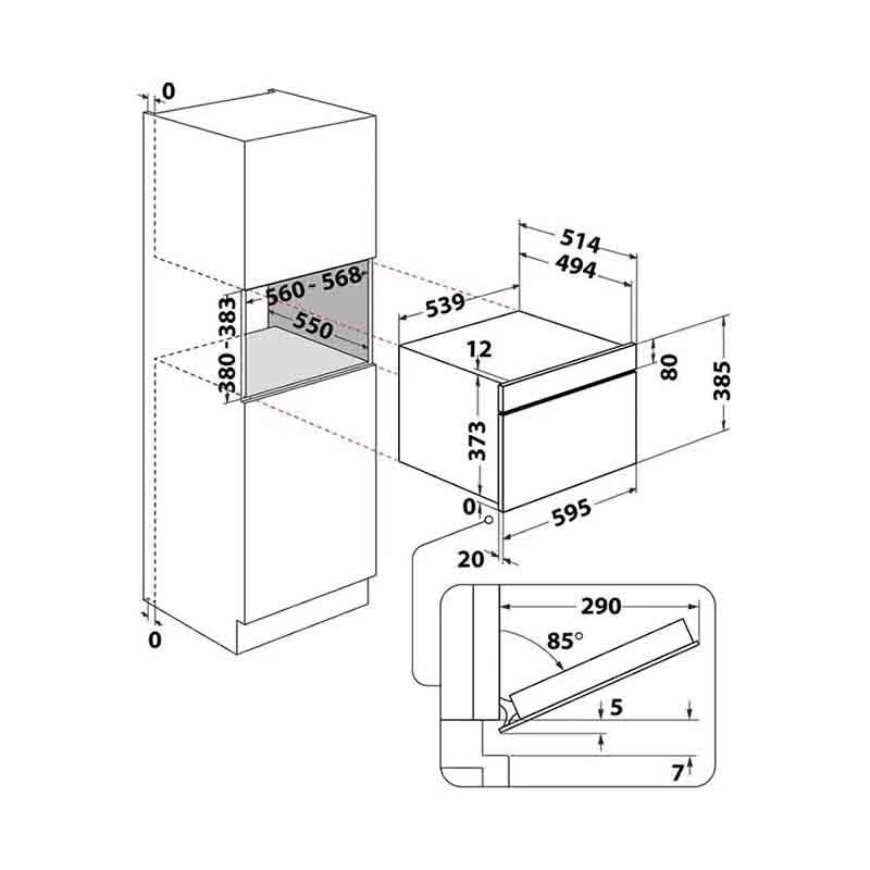 Hotpoint MD 454 IX H B/I Microwave & Grill - Stainless Steel 8 Hotpoint MD 454 IX H B/I Microwave & Grill - Stainless Steel - Image 6