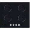 Indesit ING 61T/BK UK 60cm Gas On Glass Hob - Black