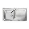 Leisure Linear 1 Bowl Inset Kitchen Sink With Reversible Drainer - Satin Stainless Steel - LR9501XS/ -Home Kitchen l r lr9501xs