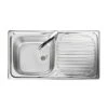Leisure Linear 1 Bowl Inset Kitchen Sink With Reversible Drainer - Satin Stainless Steel - LR950XS/ 1 Leisure Linear 1 Bowl Inset Kitchen Sink With Reversible Drainer - Satin Stainless Steel - LR950XS/ -Home Kitchen l r lr950xs