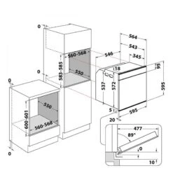Whirlpool W7 OM4 4S1 P BuiIt In Single Pyrolytic Oven - Black & St/Steel 18 Whirlpool W7 OM4 4S1 P BuiIt In Single Pyrolytic Oven - Black & St/Steel -Home Kitchen l w lwh2109 6