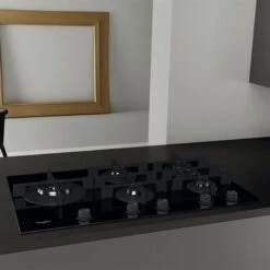 Whirlpool GOWL 958/NB 90cm Gas On Glass Hob - Black -Home Kitchen l w lwh3716 3