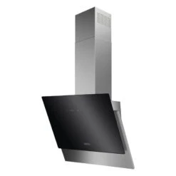 Zanussi ZFV916Y 60cm Angled Chimney Hood - Stainless Steel & Black Gloss