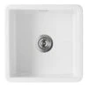 Thomas Denby Metro 1 Bowl Ceramic Medium Bowl Kitchen Sink - White - MET1040 -Home Kitchen m e met1040