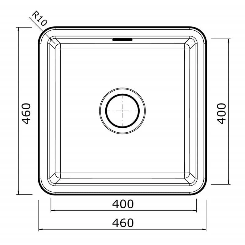 Thomas Denby Metro 1 Bowl Ceramic Medium Bowl Kitchen Sink - White - MET1040 4 Thomas Denby Metro 1 Bowl Ceramic Medium Bowl Kitchen Sink - White - MET1040 - Image 2