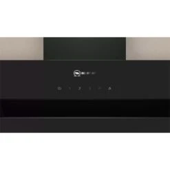 Neff N50 D65IHM1S2B 60cm Angled Chimney Wall Mounted Cooker Hood - Black Glass -Home Kitchen n e neff n50 d65ihm1s2b 60cm angled chimney hood controls