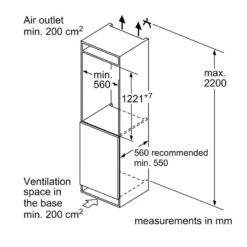 Neff N50 KI2422FE0 Bulit In Fridge With Ice Box - White -Home Kitchen n e neff n50 ki2422fe0 bulit in fridge w ice box dimensions