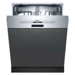 Neff N50 S145ITS04G Semi Integrated 12 Place 60cm Dishwasher With Home Connect - Stainless Steel