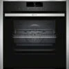 Neff N90 B48FT78H0B Bulit In Single Slide & Hide Electric Oven With Fullsteam & Home Connect - Stainless Steel -Home Kitchen n e neff n90 b48ft78h0b slide and hide electric oven clean