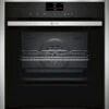 Neff N90 B57VS24H0B Bulit In Single Slide & Hide Pyrolytic Oven With VarioSteam & Home Connect - Stainless Steel -Home Kitchen n e neff n90 b57vs24h0b slide and hide pyrolytic oven clean