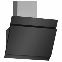 Neff N50 D65IHM1S0B 60cm Angled Glass Chimney Cooker Hood - Black - D65IHM1S0B