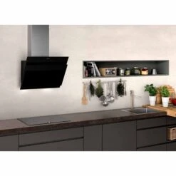 Neff N50 D65IHM1S0B 60cm Angled Glass Chimney Cooker Hood - Black - D65IHM1S0B -Home Kitchen n e neff d65ihm1s0b 3
