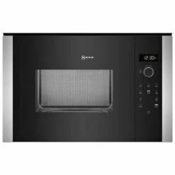 Neff N50 HLAWD53N0B Built-In Microwave - Black With Steel Trim