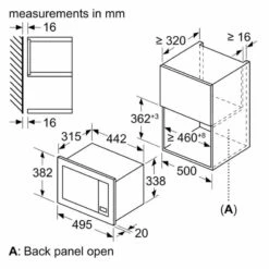 Neff N30 HLAWG25S3B Built-In Microwave - Black - HLAWG25S3B -Home Kitchen n e neff hlawg25s3b dims