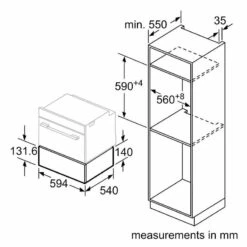 Neff N50 N1AHA01G0B 14cm Warming Drawer - Graphite Grey -Home Kitchen n e neff n1aha01g0b dims
