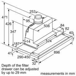 Neff N70 D49ML54N1B 90cm Telescopic Cooker Hood - Stainless Steel 18 Neff N70 D49ML54N1B 90cm Telescopic Cooker Hood - Stainless Steel -Home Kitchen neff d49pu54x1b 2 1