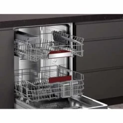 Neff N30 S153HAX02G Built-In F/I 60cm 13 Place Standard Dishwasher With Home Connect - Black -Home Kitchen neff n30s153hax02g open racks front side view