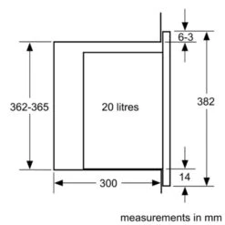 Neff N50 HLAWD23G0B Built-In Microwave - Graphite Grey 18 Neff N50 HLAWD23G0B Built-In Microwave - Graphite Grey -Home Kitchen neff n50hlawd23g0b dimensions side view guide