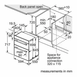 Neff N50 J1ACE4HN0B Built-Under Double Electric Oven - Stainless Steel -Home Kitchen neff n50j1ace4hn0b counter top installation guide