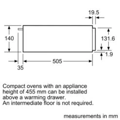 Neff N50 N1AHA01N0B 14cm Warming Drawer St/Steel -Home Kitchen neff n50n1aha01n0b side dimensions