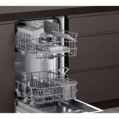 Neff N70 S187ECX23G Built-In F/I 14 Place Dishwasher With Home Connect- Black -Home Kitchen neff n50s875hkx20g open racking units side view 1