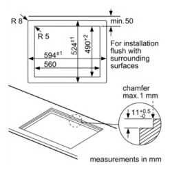 Neff N70 T26CS49S0 60cm Gas Hob - Black Glass 19 Neff N70 T26CS49S0 60cm Gas Hob - Black Glass -Home Kitchen neff n70t26cs49s0 counter top installation guide