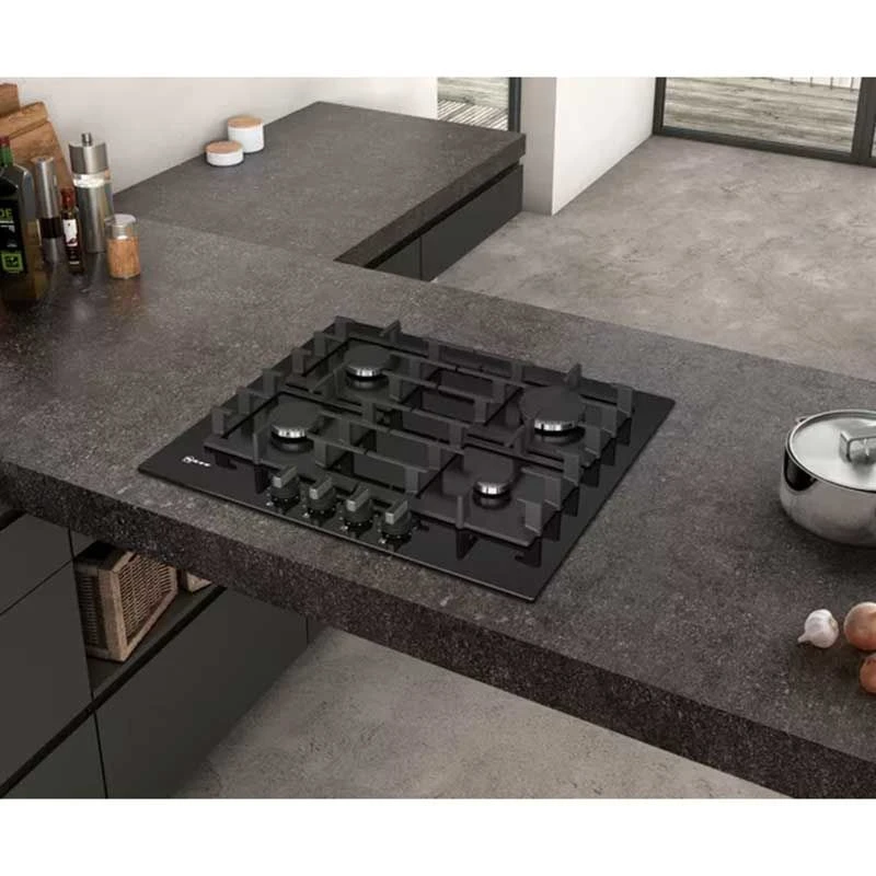 Neff N70 T26CS49S0 60cm Gas Hob - Black Glass 4 Neff N70 T26CS49S0 60cm Gas Hob - Black Glass - Image 2