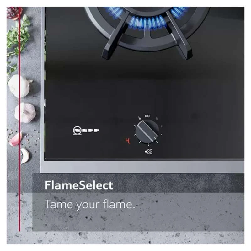 Neff N70 T26CS49S0 60cm Gas Hob - Black Glass 5 Neff N70 T26CS49S0 60cm Gas Hob - Black Glass - Image 3
