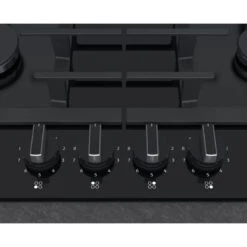 Neff N70 T26CS49S0 60cm Gas Hob - Black Glass 16 Neff N70 T26CS49S0 60cm Gas Hob - Black Glass -Home Kitchen neff n70t26cs49s0 gas knobs panel front close up view