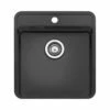 Reginox Ohio 1 Bowl Integrated Sink With Tap Wing - Jet Black - OHIO 40X40 TW JB -Home Kitchen o h ohio40x40twjb