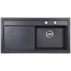 Thomas Denby Opus XL 1 Bowl Ceramic Kitchen Sink & LH Drainer - Basalt Satin - OPU1010LBA -Home Kitchen o p opu1010lba