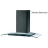 Prima Curved Chimney Hood Extension - Black - PRCGH901 -Home Kitchen p r prcgh900
