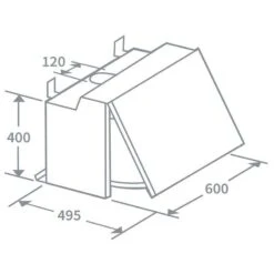 Prima Grey Integrated Cooker Hood - PRCH550 -Home Kitchen p r prch550 1