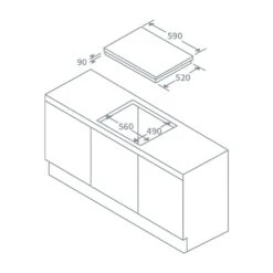 Prima+ 60cm Gas On Glass Hob - Black - PRGH218 -Home Kitchen p r prgh218 1