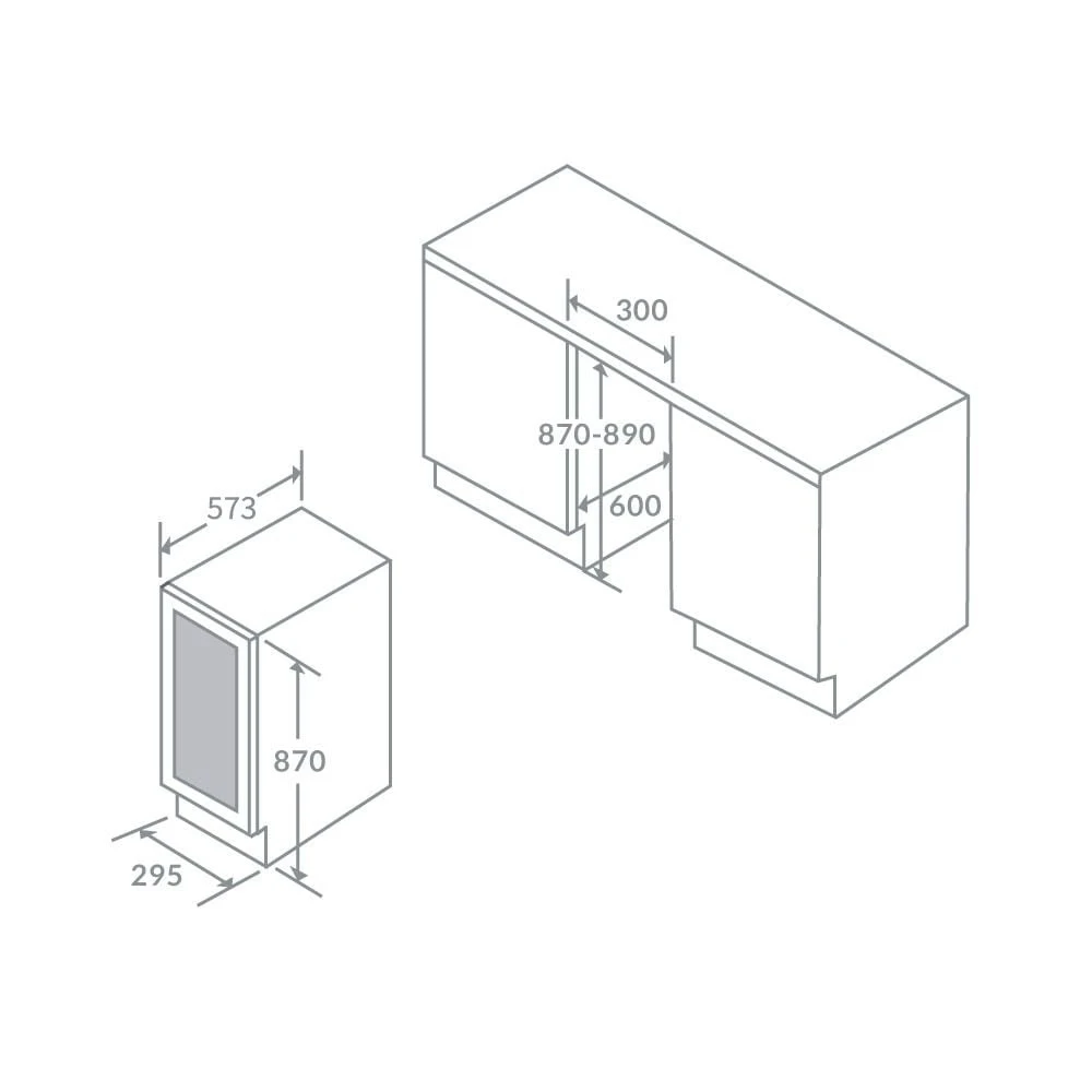 Prima 300mm Wine Cooler - Black - PRWC404 4 Prima 300mm Wine Cooler - Black - PRWC404 - Image 2