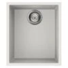 Reginox QUADRA 100 Elleci Granite 1 Bowl Kitchen Sink - Granitek White - QUADRA 100 W -Home Kitchen quadra100w