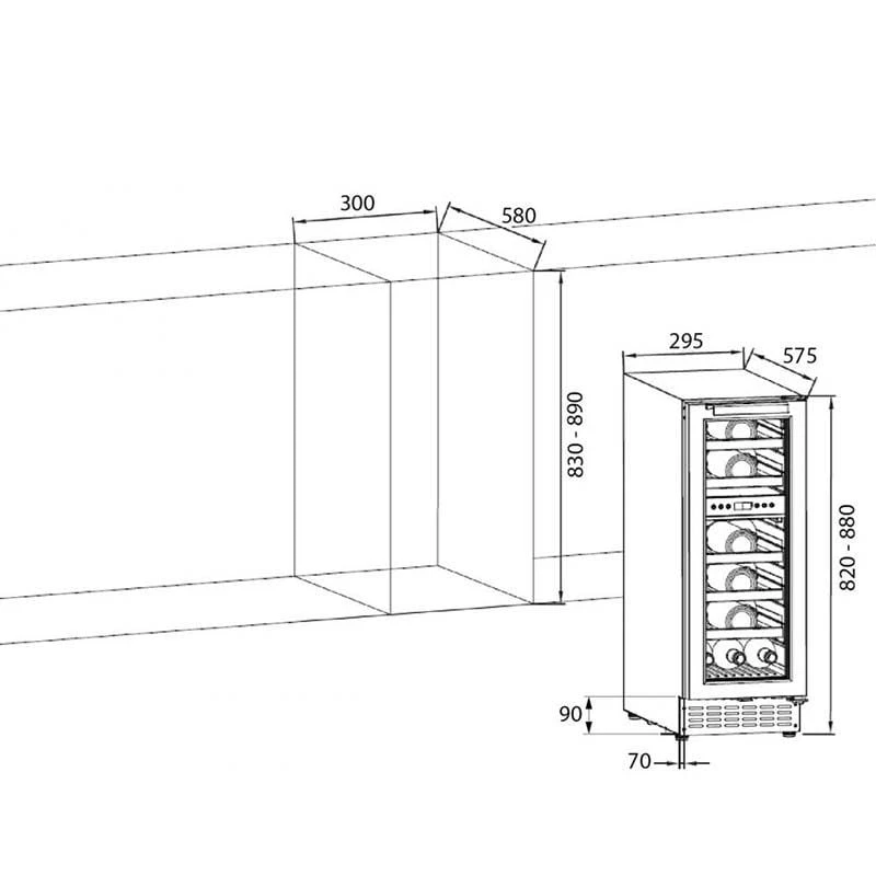 Rangemaster 30CM Dual Zone Wine Cooler - Stainless Steel - RWC3018SS/ 8 Rangemaster 30CM Dual Zone Wine Cooler - Stainless Steel - RWC3018SS/ - Image 6