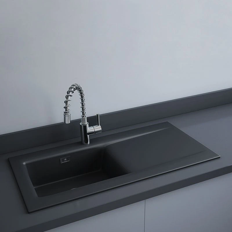 RAK Ceramics Dream 2 Slim Single Bowl Kitchen Sink - Matt Black - OC201NTSL504A 3 RAK Ceramics Dream 2 Slim Single Bowl Kitchen Sink - Matt Black - OC201NTSL504A