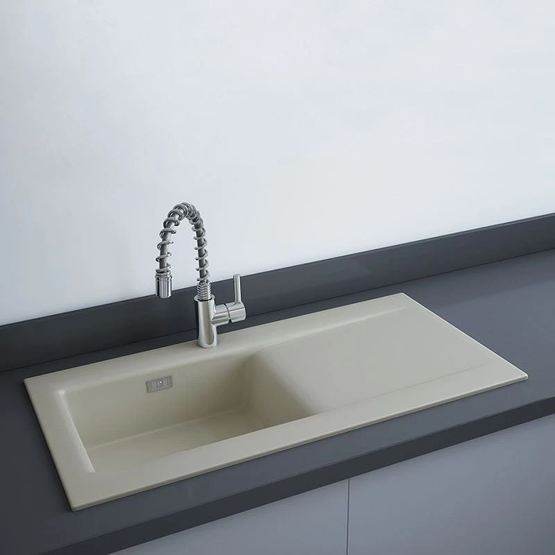 RAK Ceramics Dream 2 Slim Single Bowl Kitchen Sink - Matt Greige - OC201NTSL505A 3 RAK Ceramics Dream 2 Slim Single Bowl Kitchen Sink - Matt Greige - OC201NTSL505A