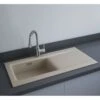 RAK Ceramics Dream 2 Slim Single Bowl Kitchen Sink - Matt Cappuccino - OC201NTSL514A -Home Kitchen rak oc201ntsl514a 1