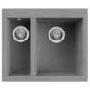 Reginox Quadra 1.5 Bowl Inset Sink - Titanium - QUADRA 150 TT T-WING -Home Kitchen reginox quadra 150 tt t wing