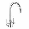 Trisen Roune Two Handle Kitchen Mixer Tap - Chrome - TK015 1 Trisen Roune Two Handle Kitchen Mixer Tap - Chrome - TK015 -Home Kitchen t k tk015