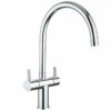 Trisen Phireo Two Handle Kitchen Mixer Tap - Chrome - TK016 -Home Kitchen t k tk016